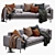 Elegant Loft Sofa by Moooi 3D model small image 7