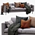 Elegant Loft Sofa by Moooi 3D model small image 8