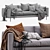 Elegant Loft Sofa by Moooi 3D model small image 10