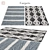 Modern Geometric Rug: 3,888 Polys, 4,004 Vets 3D model small image 1