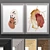 Modern Art Frame Set - 2 Frames with Textured Design 3D model small image 1