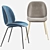 GUBI Beetle Velvet Dining Chair 3D model small image 2