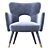 Vintage Elegance: Shane Wingback Accent Chair 3D model small image 2