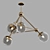 VBGold Chandelier - Elegant Lighting for Luxurious Spaces 3D model small image 3