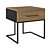 Industrial Loft Style Bedside Table 3D model small image 1