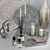 Elegant Silver Decor Set 3D model small image 6