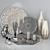 Elegant Silver Decor Set 3D model small image 8