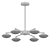 Minimalist Industrial Style Chandelier 3D model small image 2