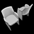 Elegant Velvet Dining Chair 3D model small image 3