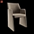 Elegant Velvet Dining Chair 3D model small image 4