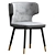Luxury Velvet Side Chair: Fortunato 3D model small image 1