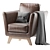 Dublin Dusty Leather Armchair 3D model small image 1