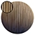 Luxury Striped Wood Panel Kit: PBR 4K 3D model small image 1