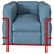 Cozy Armchair - 70x70x70cm 3D model small image 3