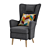 Comfortable OMTÄNKSAM Armchair 3D model small image 1