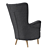 Comfortable OMTÄNKSAM Armchair 3D model small image 2