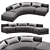 Montauksofa Lewis Curved: Modern Elegance for Your Space 3D model small image 2