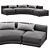 Montauksofa Lewis Curved: Modern Elegance for Your Space 3D model small image 4