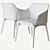 Stylish Elle Chair with Wood Base 3D model small image 4