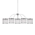 Glass Strips Pendant Light 3D model small image 1