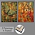 Modern Art Set: 2 Paintings, 4 Frame Options 3D model small image 1