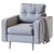 Modern Gray Textile Armchair 3D model small image 5