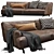 Luxury Poliform Tribeca Leather Sofa 3D model small image 5