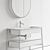 Ceramica Cielo Catino Set: Stylish Vanity Unit & Mirror 3D model small image 5