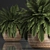 Tropical Plant Collection in Rattan Baskets 3D model small image 3