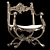 Elegant Venice Armchair - Comfy and Stylish 3D model small image 1