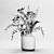 Elegant Glass Vase Bouquets 3D model small image 5