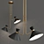 Vintage-inspired Dual Brass Wall Sconce 3D model small image 1