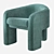 Sculptural Weiman Chair by Vladimir Kagan 3D model small image 8