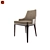 Elegance Oak Dining Chair 3D model small image 3