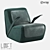 LoftDesign Armchair 35726 - Elegant Metal and Leather Seating 3D model small image 1