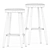 Elegant Oak Bar Stools by Carl Hansen 3D model small image 5