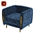 Comfy Fabric Armchair 3D model small image 1