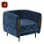 Comfy Fabric Armchair 3D model small image 3