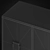 Melange Zola 4-Door Credenza: Elegant Storage Solution 3D model small image 3