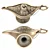 Vintage Aladdin Lamp: Creative Metal Craft 3D model small image 3