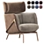Elegant Elysia Lounge Chair 3D model small image 1