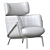 Elegant Elysia Lounge Chair 3D model small image 4