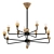 Elegant Black & Brass Chandelier 3D model small image 1