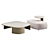 Elegant Saint-Germain Pouf & Koishi Coffee Table 3D model small image 3