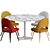 Modern Dining Set by Knoll 3D model small image 1