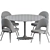 Modern Dining Set by Knoll 3D model small image 3