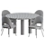 Saarinen Executive Chair & Smalto Table Set 3D model small image 3