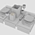 Luminarc Quadrato Dinnerware Set 3D model small image 3