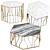 Ginza Contemporary Marble Coffee Table 3D model small image 1