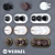 Werkel Retro: Metal Frames, Ceramic Sockets & Switches 3D model small image 1